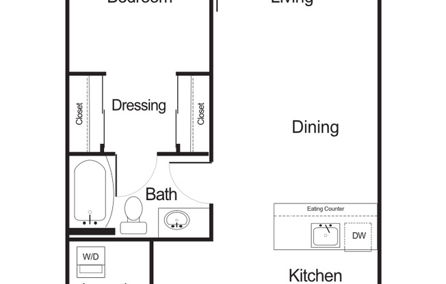 1 bed, 1 bath, 695 sqft, $1,570