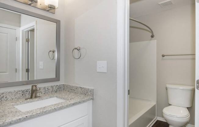 Renovated bath at Fairgate Apartments