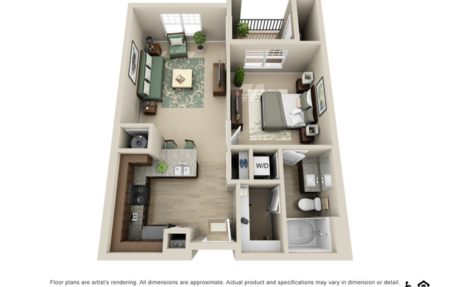 1 bed, 1 bath, 703 sqft, $1,185