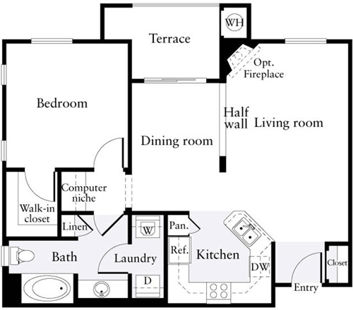 1 bed, 1 bath, 845 sqft, $3,414, Unit 4309