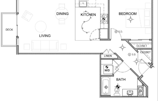 1 bed, 1 bath, 627 sqft, $2,499, Unit 302