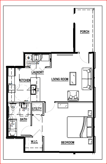 1 bed, 1 bath, 850 sqft, $825, Unit 2726 (M-007)