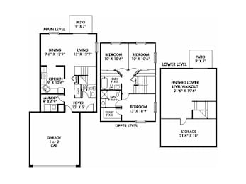 3 beds, 2.5 baths, 2,100 sqft, $2,495