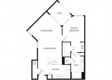 1 bed, 1 bath, 795 sqft, $1,320