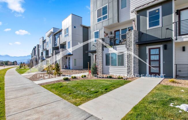 Contemporary Townhome in the Vibrant Interquest Low Maintenance Community with 2 car garage, Washer/Dryer, and AC