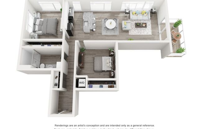 2 beds, 1 bath, 1,005 sqft, $1,843, Unit 301