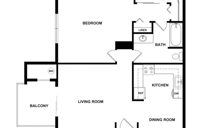 1 bed, 1 bath, 740 sqft, $1,599