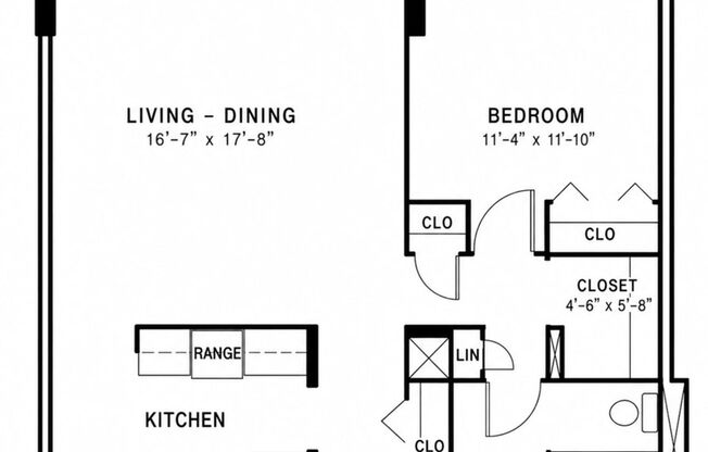 1 bed, 1 bath, 744 sqft, $1,475, Unit 105