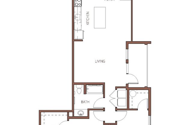 2 beds, 2 baths, $2,500, Unit Unit B414