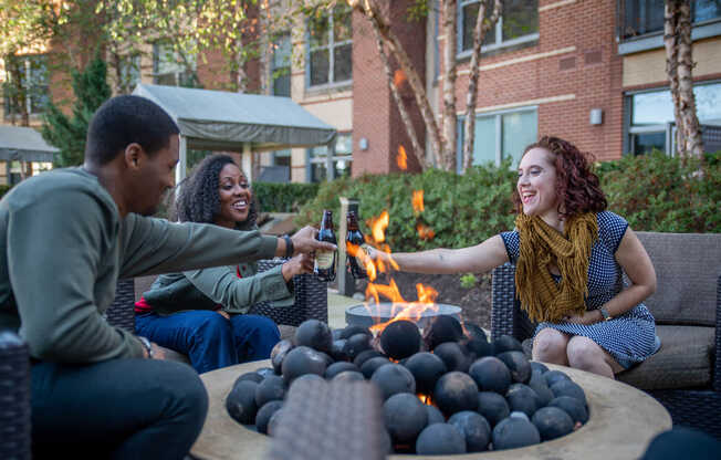 Socialize by the Fire Pit in the Courtyard