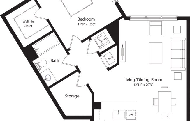 1 bed, 1 bath, 790 sqft, $2,535, Unit 410