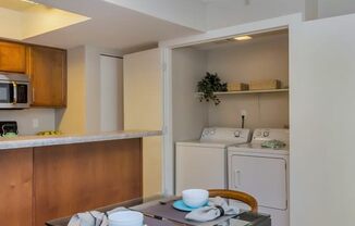 washer and dryer at Olive East Apartments