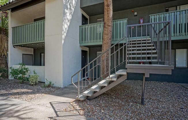 Treehouse Apartments exterior in Albuquerque, New Mexico