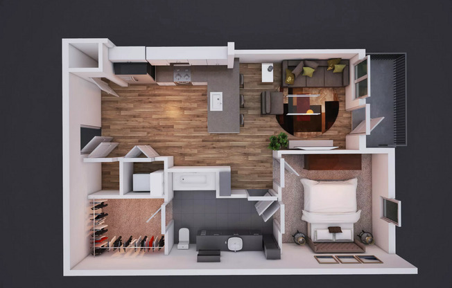 1 bed, 1 bath, 660 sqft, $1,190