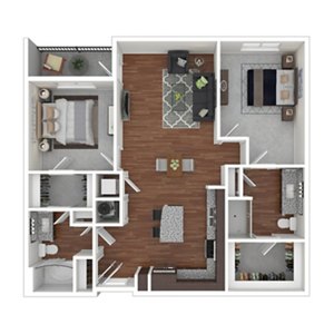 2 beds, 2 baths, 1,138 sqft, $2,661