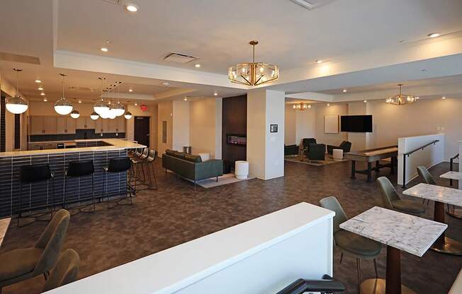 Community Room at Residences at 55 in Downtown Cleveland OH