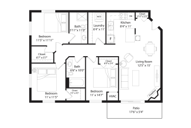 3 beds, 2 baths, 1,320 sqft, $2,048