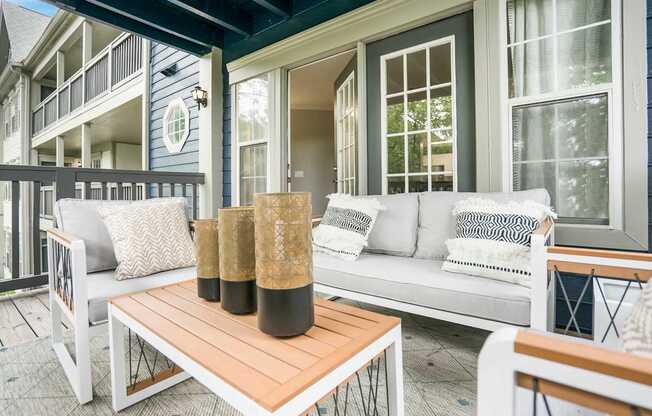 Balcony Seating Area at Bridgewater Apartments, Georgia