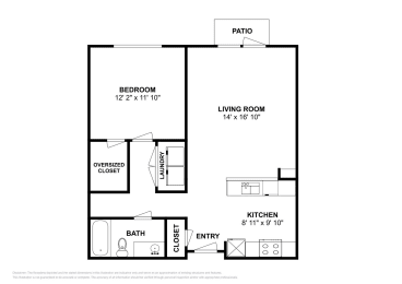 1 bed, 1 bath, 745 sqft, $1,487