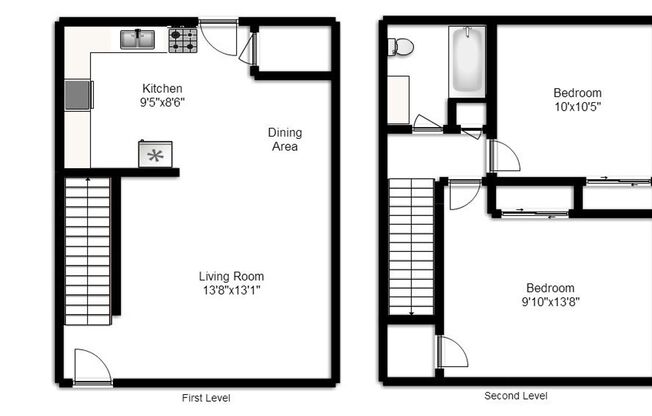 2 beds, 1 bath, 903 sqft, $1,240, Unit G-2