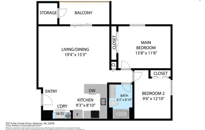 2 beds, 1 bath, 900 sqft, $1,595, Unit 121-7
