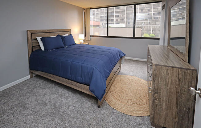 Newly Renovated Model Suite at Reserve Square in Cleveland OH - Bedroom