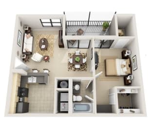 1 bed, 1 bath, 875 sqft, $2,059