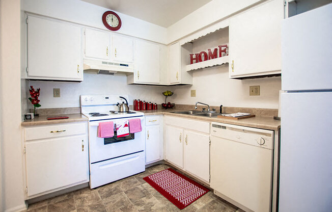 All Electric Kitchen at Lake Camelot Apartments, Indianapolis, Indiana