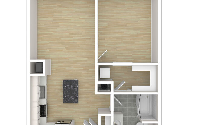 1 bed, 1 bath, 630 sqft, $4,081