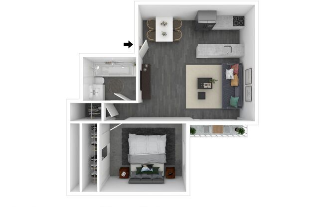 1 bed, 1 bath, 800 sqft, $1,798, Unit 110