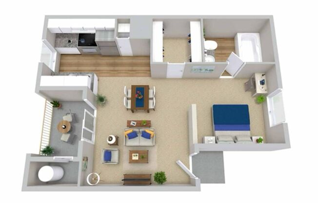 Studio, 1 bath, 396 sqft, $825, Unit 11-265