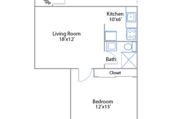 1 bed, 1 bath, 564 sqft, $1,250, Unit 359-5012