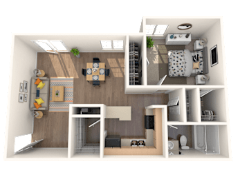 1 bed, 1 bath, 900 sqft, $1,404