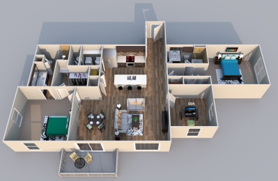 2 beds, 2 baths, 1,393 sqft, $2,251