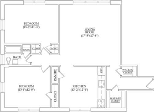 2 beds, 1 bath, 950 sqft, $1,395