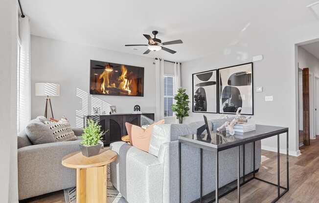 a rental home with furnishings and decor by CORT at Sanctuary at Indian Creek 