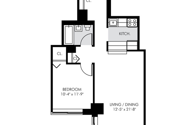 1 bed, 1 bath, $4,525, Unit 2711