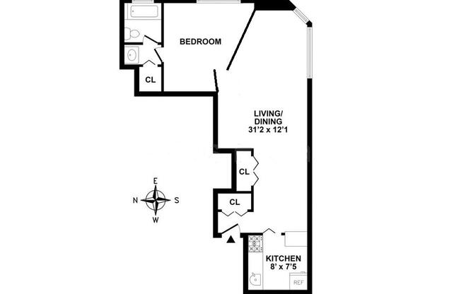 1 bed, 1 bath, $3,600, Unit 23-D