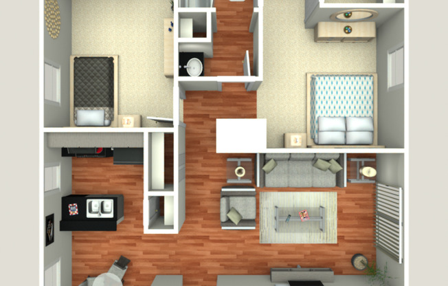 2 beds, 1 bath, 900 sqft, $944