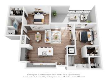 2 beds, 2 baths, 1,149 sqft, $2,977