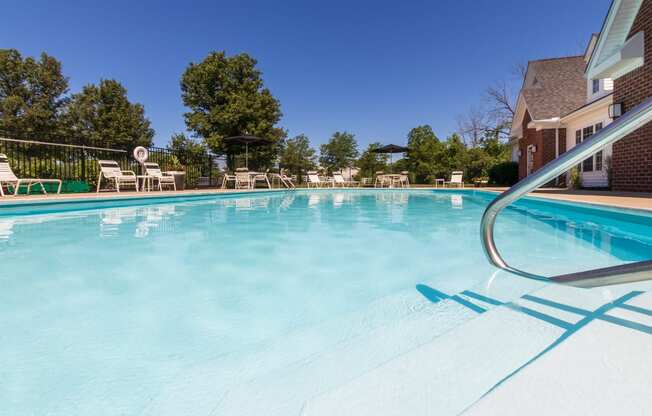 This is a photo of the pool area at Washington Place Apartments in Miamisburg, Ohio in Washington Township.