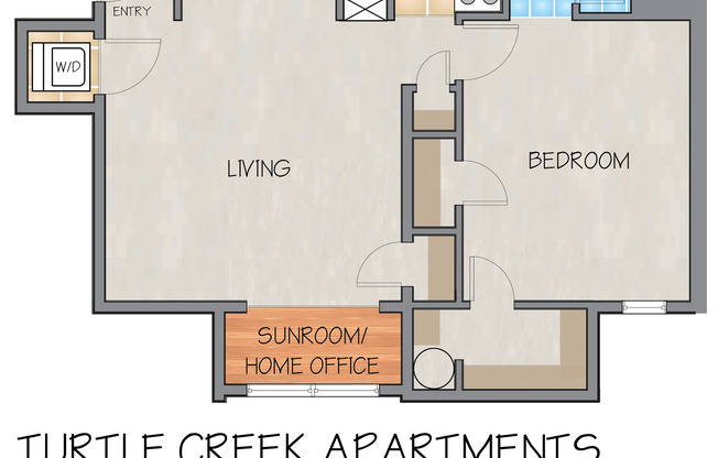 1 bed, 1 bath, 627 sqft, $915, Unit 217