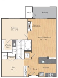 1 bed, 1 bath, 863 sqft, $2,418