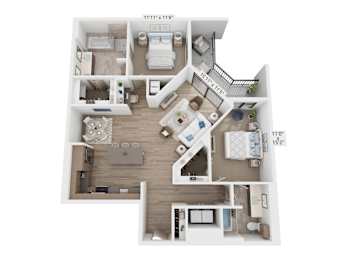 2 beds, 2 baths, 1,369 sqft, $3,600