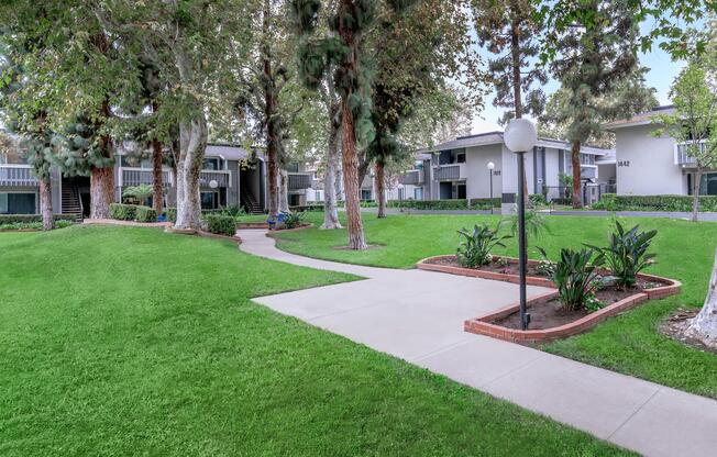 a large lawn in front of a house