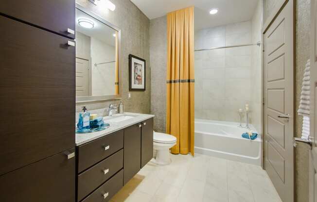 Bathroom With Bathtub at Mira Upper Rock, Rockville, MD, 20850