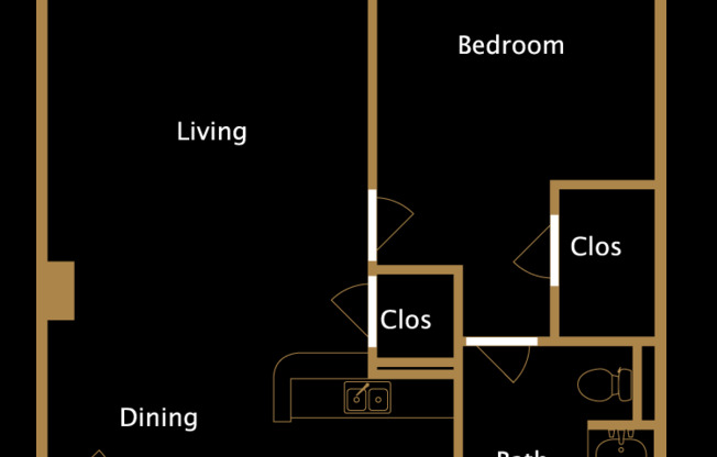 1 bed, 1 bath, 684 sqft, $2,338