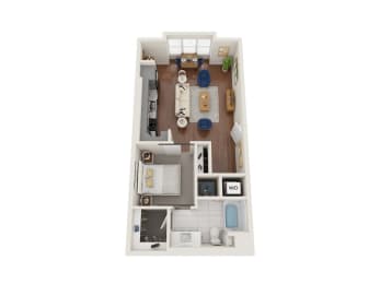 Studio, 1 bath, 660 sqft, $1,469