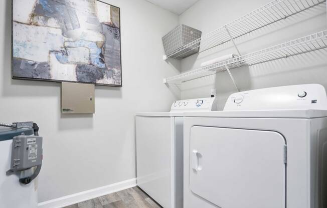 Laundry room with washer and dryer