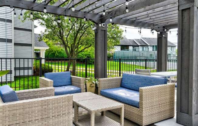 Outdoor Lounge Area at The Villas at Northstar, Michigan, 48105